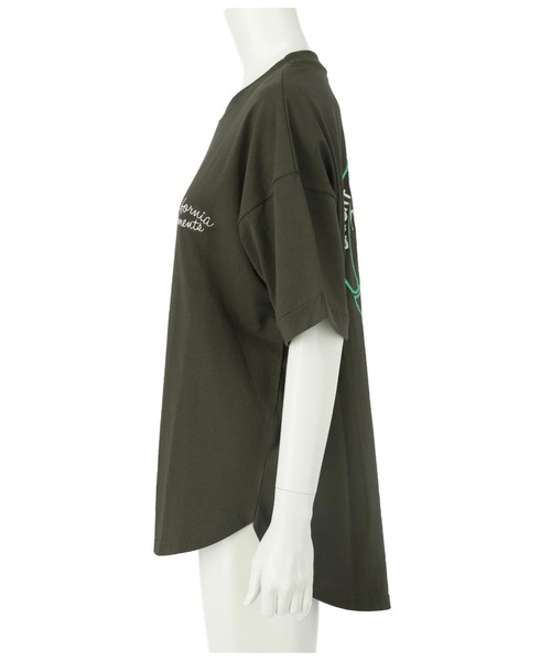 anap mimpi(アナップミンピ)の「サーフ サークル刺繍 コットン ビッグ Tシャツ 半袖(Tシャツ/カットソー・レディース・ダークグレー/オフホワイト・FREE)」の16枚目の写真