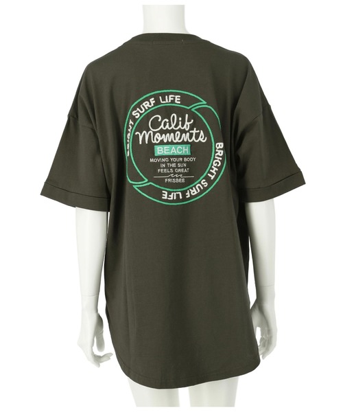 anap mimpi(アナップミンピ)の「サーフ サークル刺繍 コットン ビッグ Tシャツ 半袖(Tシャツ/カットソー・レディース・ダークグレー/オフホワイト・FREE)」の17枚目の写真