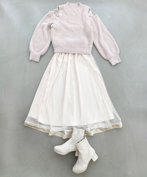 MAJESTIC LEGON(マジェスティックレゴン)の「【WEB限定/サイズ豊富/高レビュー★★★★★】フカフカヒールストレッチブーツ(ブーツ・レディース・アイボリー/ブラック/チャコールグレー/ブラウン/シルバー・X-LARGE/SMALL/MEDIUM/LARGE)」の16枚目の写真