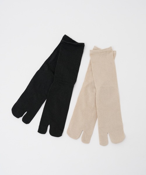 COLONY 2139（コロニートゥーワンスリーナイン）の「ラメ足袋ソックス(20cm丈)（ソックス/靴下・レディース・ブラック/ベージュ・23-25）」の11枚目の写真