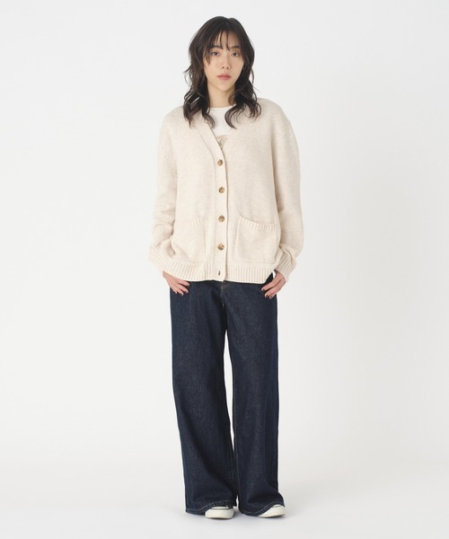 新品リーバイスLevi'sウールロングベストケープポンチョ黒フリンジカーディガン セール】Levi's/リーバイス BOYFRIEND ポケット カーディガン