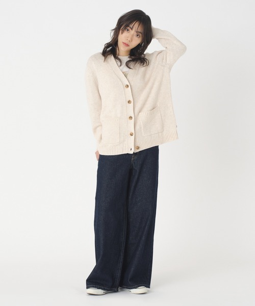 新品リーバイスLevi'sウールロングベストケープポンチョ黒フリンジカーディガン セール】Levi's/リーバイス BOYFRIEND ポケット カーディガン