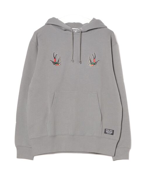 DOUBLE STEAL(ダブルスティール)の「スワローワッペン 裏パイルパーカー(パーカー・メンズ・グリーン系1/ブラック・LARGE/X-LARGE/MEDIUM)」の4枚目の写真