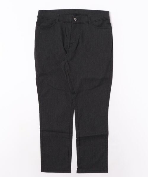BELLUNA PLUS（ベルーナ）の「ウルトラ美脚！ストレッチパンツ６８丈（その他パンツ・レディース・ブラック系/チャコール/インディゴブルー/チェック/ベージュ系/ネイビー系/グレー系/ブラック系その他/グレー系その他/ブラック系その他2/ブラウン系/ブラック・X-LARGE/LARGE/MEDIUM/SMALL）」の4枚目の写真