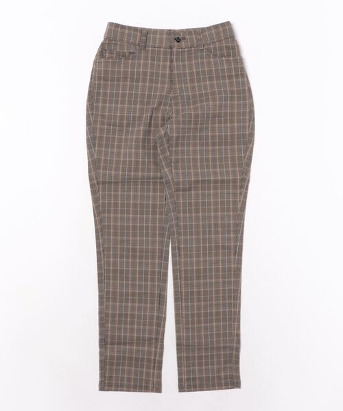 BELLUNA PLUS（ベルーナ）の「ウルトラ美脚！ストレッチパンツ６８丈（その他パンツ・レディース・ブラック系/チャコール/インディゴブルー/チェック/ベージュ系/ネイビー系/グレー系/ブラック系その他/グレー系その他/ブラック系その他2/ブラウン系/ブラック・X-LARGE/LARGE/MEDIUM/SMALL）」の8枚目の写真