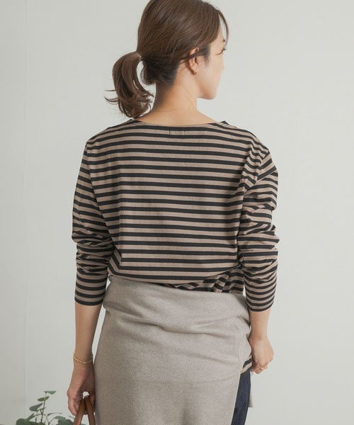 URBAN RESEARCH DOORS（アーバンリサーチドアーズ）の「ボーダーロングスリーブTシャツ（Tシャツ/カットソー・レディース・ブラック系その他/ブルー系その他/ベージュ系その他・MEDIUM）」の20枚目の写真