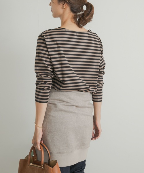 URBAN RESEARCH DOORS（アーバンリサーチドアーズ）の「ボーダーロングスリーブTシャツ（Tシャツ/カットソー・レディース・ブラック系その他/ブルー系その他/ベージュ系その他・MEDIUM）」の21枚目の写真