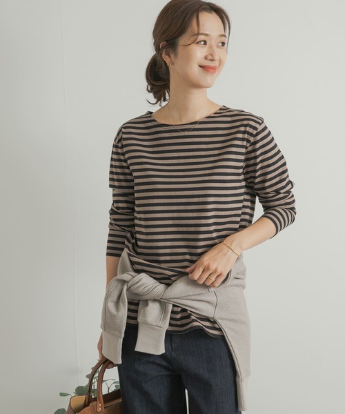 URBAN RESEARCH DOORS（アーバンリサーチドアーズ）の「ボーダーロングスリーブTシャツ（Tシャツ/カットソー・レディース・ブラック系その他/ブルー系その他/ベージュ系その他・MEDIUM）」の22枚目の写真