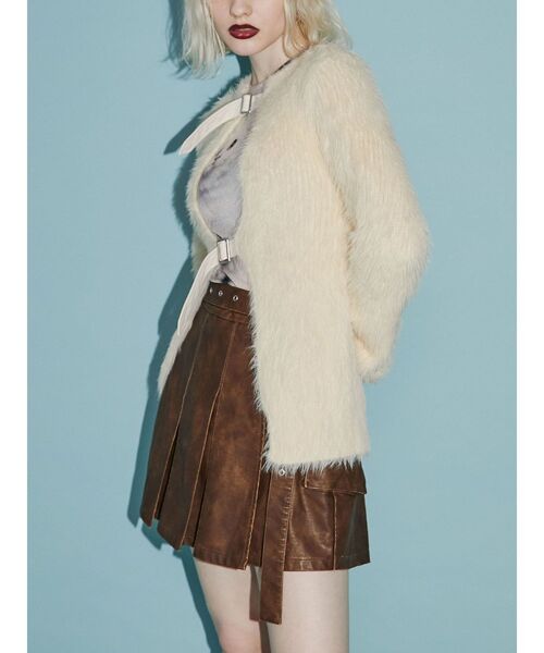 jouetie（ジュエティ）の「シャギーニットベルトカーディガン（カーディガン/ボレロ・レディース・グレー/ブルー/アイボリー・MEDIUM）」の16枚目の写真