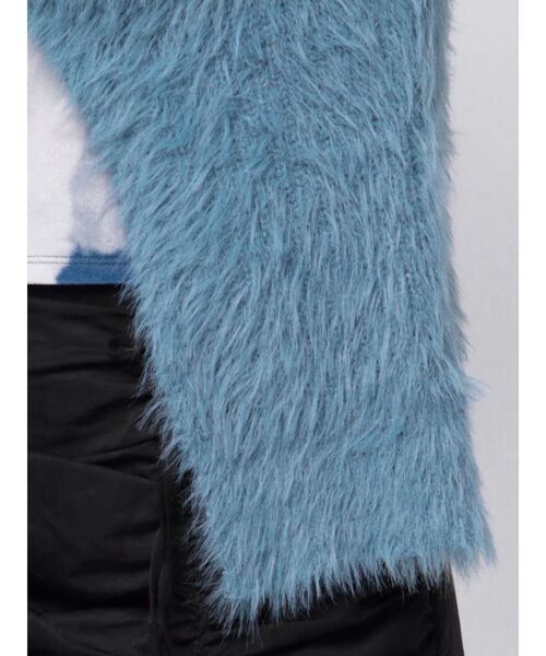 jouetie（ジュエティ）の「シャギーニットベルトカーディガン（カーディガン/ボレロ・レディース・グレー/ブルー/アイボリー・MEDIUM）」の6枚目の写真