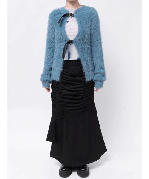 jouetie（ジュエティ）の「シャギーニットベルトカーディガン（カーディガン/ボレロ・レディース・グレー/ブルー/アイボリー・MEDIUM）」の9枚目の写真