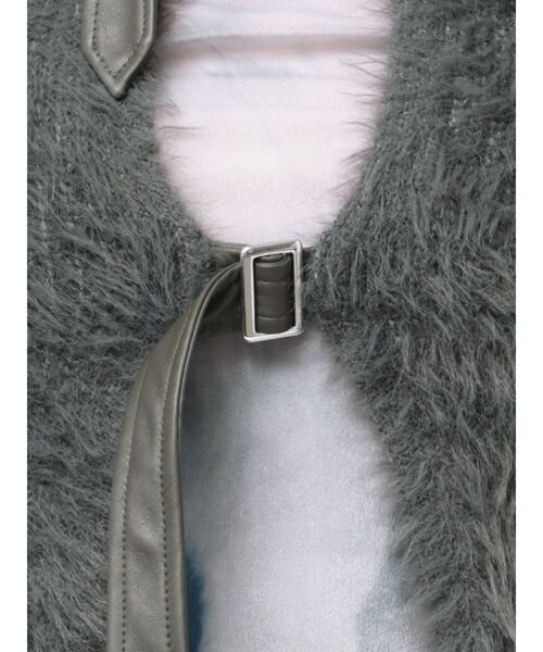 jouetie（ジュエティ）の「シャギーニットベルトカーディガン（カーディガン/ボレロ・レディース・グレー/ブルー/アイボリー・MEDIUM）」の11枚目の写真