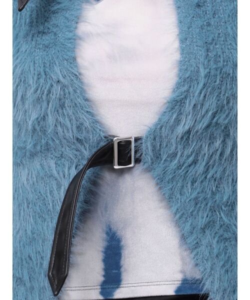 jouetie（ジュエティ）の「シャギーニットベルトカーディガン（カーディガン/ボレロ・レディース・グレー/ブルー/アイボリー・MEDIUM）」の12枚目の写真