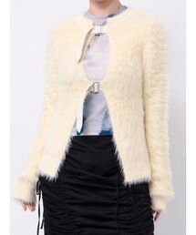 シャギーニットベルトカーディガン