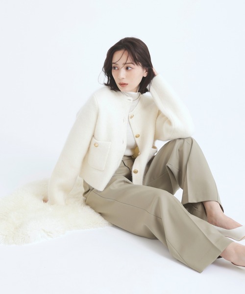 セール】ウールギャバジンタックストレートパンツ（その他パンツ