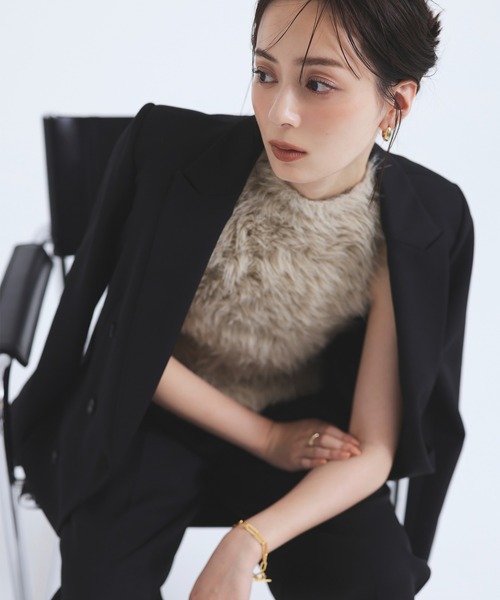 セール】ウールギャバジンタックストレートパンツ（その他パンツ