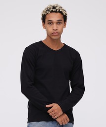 AVIREX(ABbNX)́sDAILY/fC[tRIB LONGSLEEVE V-NECK NECK T-SHIRT / u  VlbN TVc fC[EFA / AVIREX / ABbNX(TVc/Jbg\[)