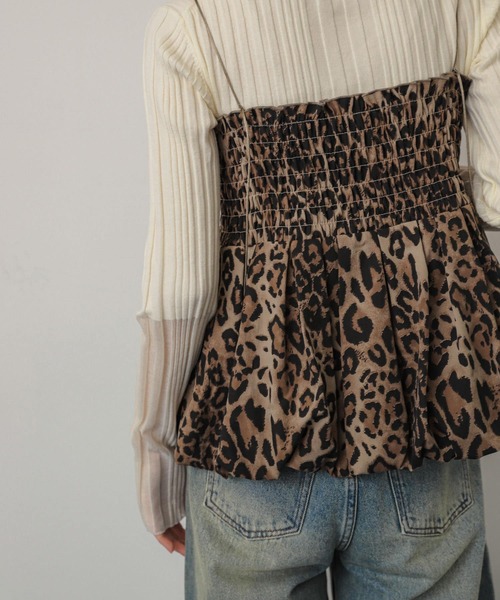 SENSE OF PLACE by URBAN RESEARCH（センスオブプレイスバイアーバンリサーチ）の「シャーリングバルーンビスチェ（ベスト・レディース・ブラック/ベージュ/レッド/アニマル・ONE）」の7枚目の写真