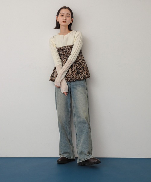 SENSE OF PLACE by URBAN RESEARCH（センスオブプレイスバイアーバンリサーチ）の「シャーリングバルーンビスチェ（ベスト・レディース・ブラック/ベージュ/レッド/アニマル・ONE）」の8枚目の写真