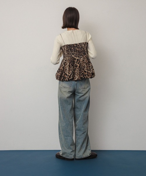 SENSE OF PLACE by URBAN RESEARCH（センスオブプレイスバイアーバンリサーチ）の「シャーリングバルーンビスチェ（ベスト・レディース・ブラック/ベージュ/レッド/アニマル・ONE）」の10枚目の写真