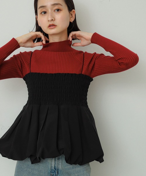 SENSE OF PLACE by URBAN RESEARCH（センスオブプレイスバイアーバンリサーチ）の「シャーリングバルーンビスチェ（ベスト・レディース・ブラック/ベージュ/レッド/アニマル・ONE）」の11枚目の写真