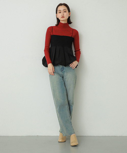 SENSE OF PLACE by URBAN RESEARCH（センスオブプレイスバイアーバンリサーチ）の「シャーリングバルーンビスチェ（ベスト・レディース・ブラック/ベージュ/レッド/アニマル・ONE）」の15枚目の写真