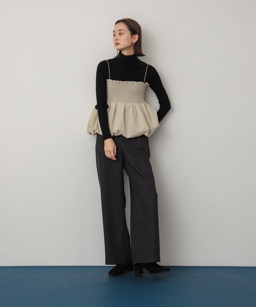 SENSE OF PLACE by URBAN RESEARCH（センスオブプレイスバイアーバンリサーチ）の「シャーリングバルーンビスチェ（ベスト・レディース・ブラック/ベージュ/レッド/アニマル・ONE）」の17枚目の写真