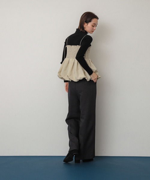 SENSE OF PLACE by URBAN RESEARCH（センスオブプレイスバイアーバンリサーチ）の「シャーリングバルーンビスチェ（ベスト・レディース・ブラック/ベージュ/レッド/アニマル・ONE）」の18枚目の写真