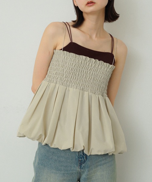 SENSE OF PLACE by URBAN RESEARCH（センスオブプレイスバイアーバンリサーチ）の「シャーリングバルーンビスチェ（ベスト・レディース・ブラック/ベージュ/レッド/アニマル・ONE）」の20枚目の写真