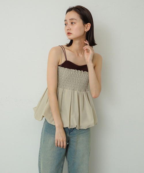 SENSE OF PLACE by URBAN RESEARCH（センスオブプレイスバイアーバンリサーチ）の「シャーリングバルーンビスチェ（ベスト・レディース・ブラック/ベージュ/レッド/アニマル・ONE）」の21枚目の写真