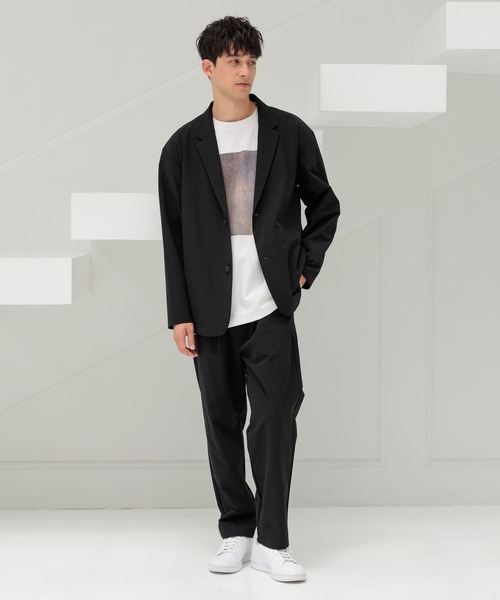 LAKOLE（ラコレ）の「アートグラフィックプリント長袖 / 145407（Tシャツ/カットソー・メンズ・ホワイト/ブラック/ブルー・MEDIUM/LARGE）」の4枚目の写真