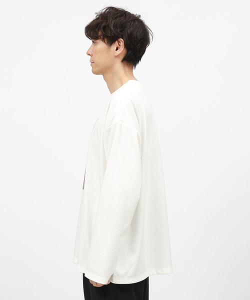 LAKOLE（ラコレ）の「アートグラフィックプリント長袖 / 145407（Tシャツ/カットソー・メンズ・ホワイト/ブラック/ブルー・MEDIUM/LARGE）」の13枚目の写真