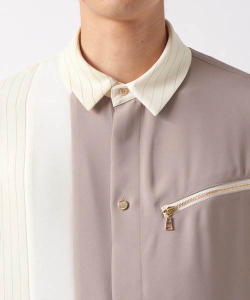 CULLNI（クルニ）の「Double Satin Bio Color Zip Shirt（シャツ