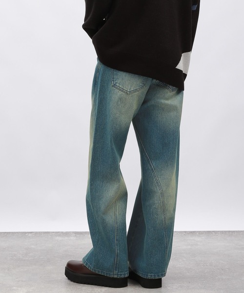 LAKOLE（ラコレ）の「ツイストデザインデニムパンツ/143975（デニム