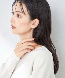 ストーンメタルコンビピアス