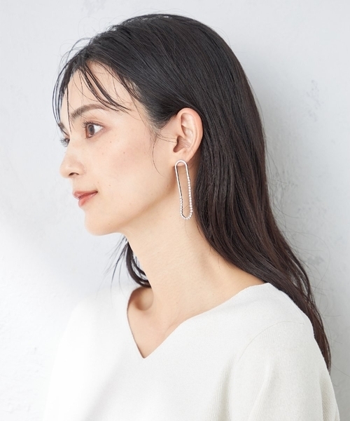 a.v.v(アーヴェヴェ)の「ストーンメタルコンビピアス(ピアス(両耳用)・レディース・シルバー/ゴールド・38)」の3枚目の写真