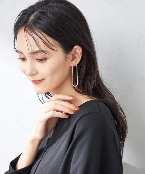a.v.v(アーヴェヴェ)の「ストーンメタルコンビピアス(ピアス(両耳用)・レディース・シルバー/ゴールド・38)」の7枚目の写真