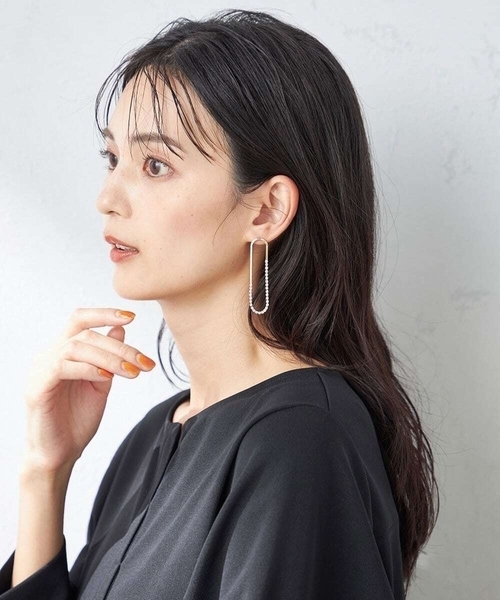 a.v.v(アーヴェヴェ)の「ストーンメタルコンビピアス(ピアス(両耳用)・レディース・シルバー/ゴールド・38)」の8枚目の写真