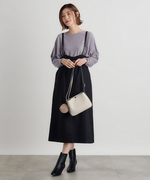 grove（グローブ）の「◆【人間工学】ラウンド3層ショルダー（ショルダーバッグ・レディース・ブラック/ダークグレー/ブルー系その他/ライトグレー・00）」の6枚目の写真