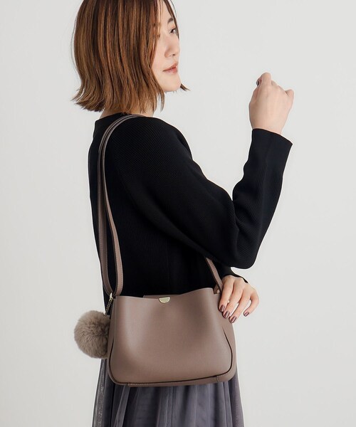 grove（グローブ）の「◆【人間工学】ラウンド3層ショルダー（ショルダーバッグ・レディース・ブラック/ダークグレー/ブルー系その他/ライトグレー・00）」の8枚目の写真