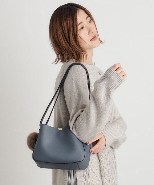 grove（グローブ）の「◆【人間工学】ラウンド3層ショルダー（ショルダーバッグ・レディース・ブラック/ダークグレー/ブルー系その他/ライトグレー・00）」の13枚目の写真