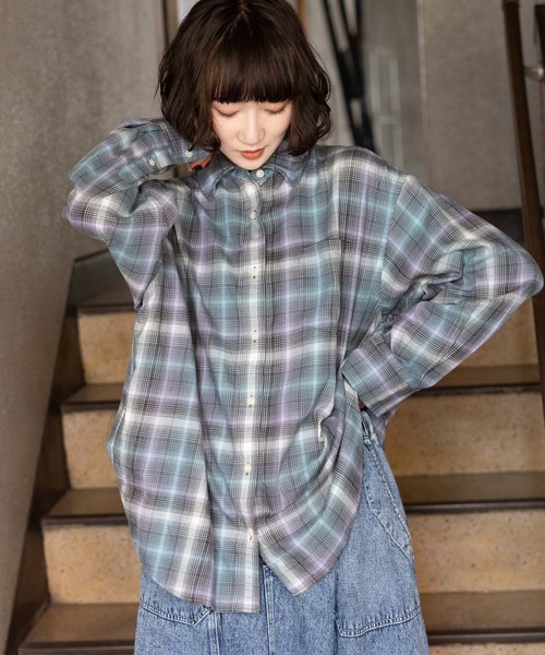 niko and（ニコアンド）の「40ビエラレピアチェックシャツ