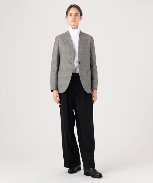 Caruso（カルーゾ）の「CARUSO グレンチェックノーカラージャケット