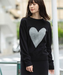 Munich | メリノウールジャガード編みハートロゴニットプルオーバー(ニット/セーター)