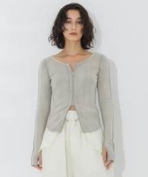 STUDIOUS | 【STUDIOUS/ステュディオス】《モードに-5㎏見え》ジップアップリブトップス/カーディガン(カーディガン/ボレロ)