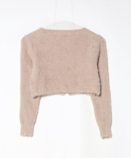 TITTY&CO.(ティティーアンドコー)の「フェザーニットカーディガン(カーディガン/ボレロ・レディース・ベージュ/アイボリー/ブラック・FREE)」の4枚目の写真