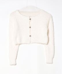 フェザーニットカーディガン