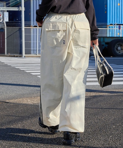 NBA/エヌビーエー 別注 チームロゴ刺繍 サイドライン ドロスト撥