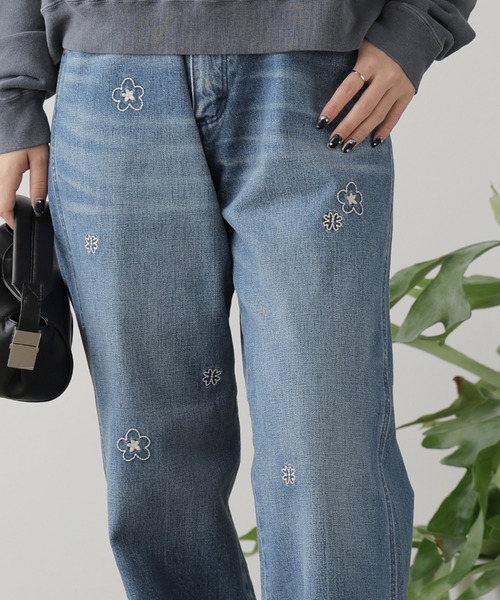 WRANGLER/ラングラー 13MWZ FLOWER ストレートジーンズ フラワーパッチ デニム(デニムパンツ)|Wrangler(ラングラー)