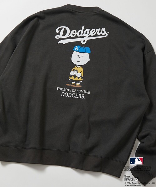 希少品✨フリークスストア ピーナッツ ドジャースコラボスウェット ブルー FREAK'S STORE/MLB×PEANUTS 別注 ビッグシルエット バック